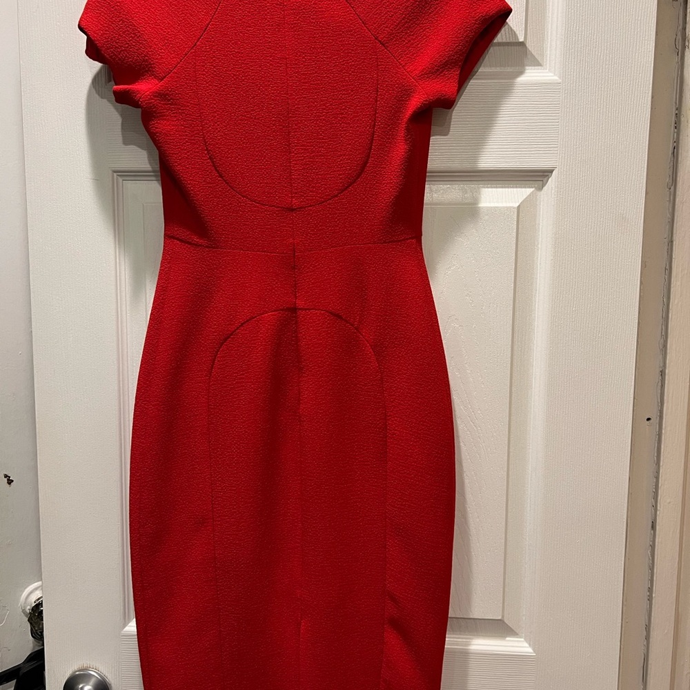 Black Halo Red Midi Dress